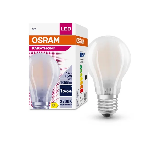 Ampoule LED Standard E27 Dépolie 7.5W Equivalence Halo 70W Non dimmable - Ledvance