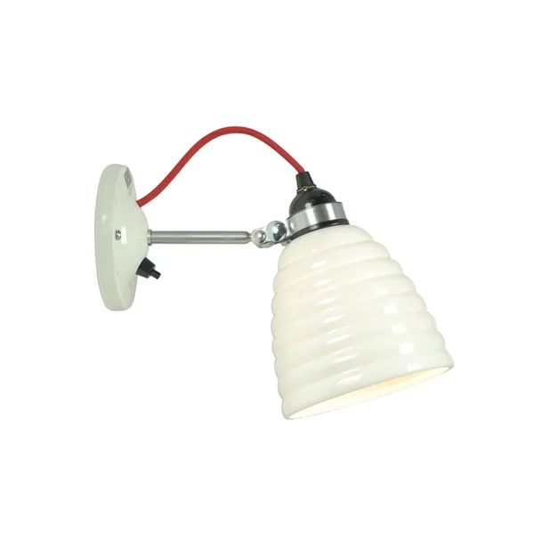 Applique HECTOR BIBENDUM avec interrupteur Blanc Cordon rouge ORIGINAL BTC