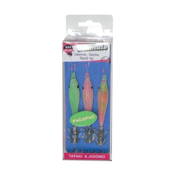 Bas de ligne 3 turluttes Shamalo 9cm assorties FLASHMER