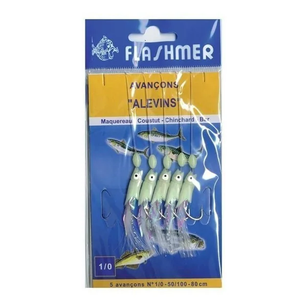 Bas de ligne alevins 3 hameçons 2/0 phospho FLASHMER