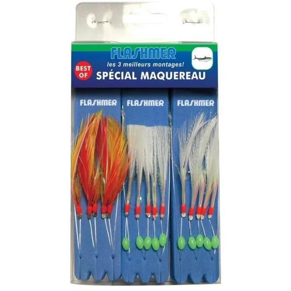 Bas de ligne kit Best of maquereau 3 montages FLASHMER