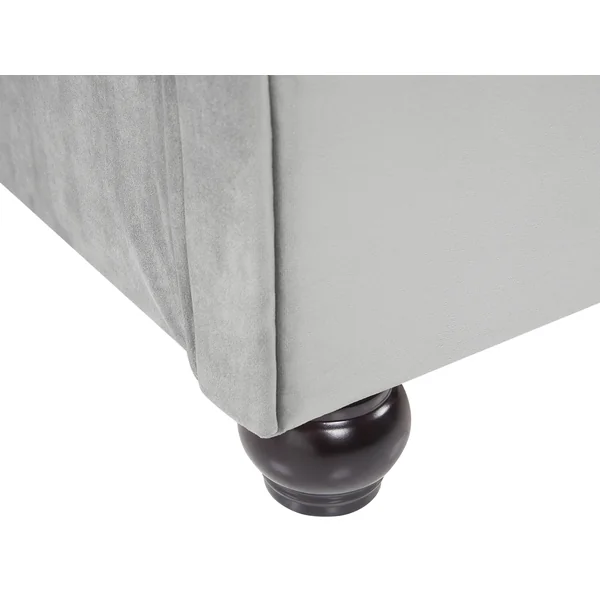 Bed Velvet AVALLON 160 x 200 cm (EU King Size) Grey