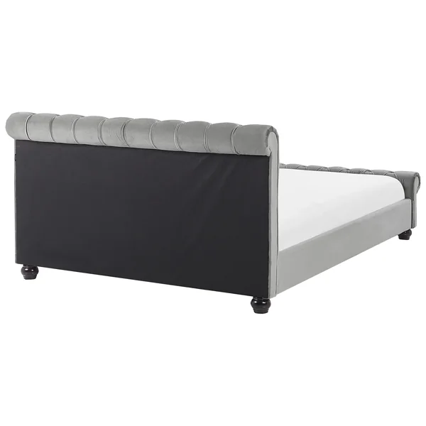 Bed Velvet AVALLON 160 x 200 cm (EU King Size) Grey