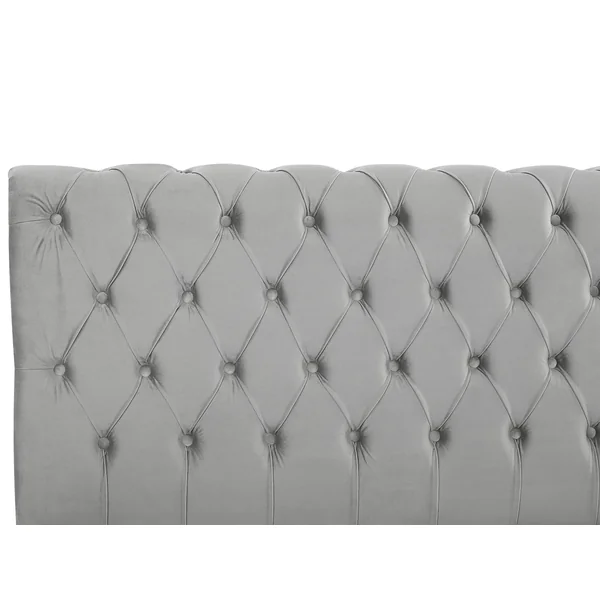 Bed Velvet AVALLON 160 x 200 cm (EU King Size) Grey