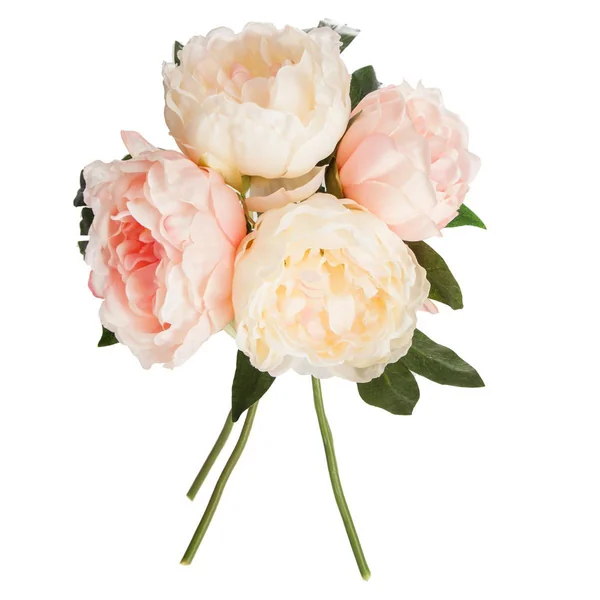 BOUQUET 4 PIVOINES ROSE H.30CM