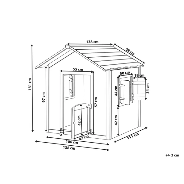 Cabane de jardin pour enfants PELOPIO Bois de sapin Marron clair