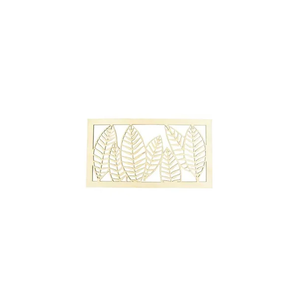 CADRE EN BOIS DECOUPE DECO FEUILLAGE 40 X 22 X 0.45CM