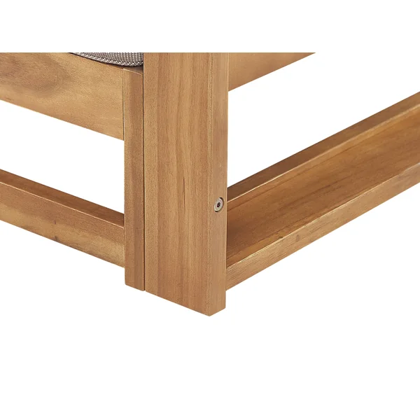 Canapé de jardin 2 places TRANI Bois d'acacia certifié Marron clair