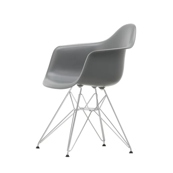 Chaise EAMES PLASTIC ARMCHAIR DAR pieds Tour Eiffel Gris granit RE VITRA