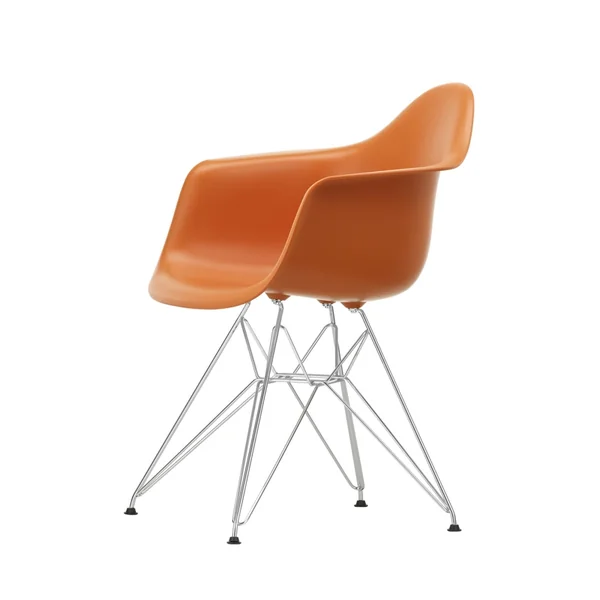 Chaise EAMES PLASTIC ARMCHAIR DAR pieds Tour Eiffel Orange rouille RE VITRA