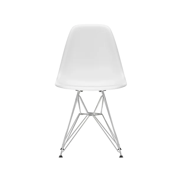 Chaise EAMES PLASTIC CHAIR DSR Pieds Tour Eiffel Cotton white RE VITRA