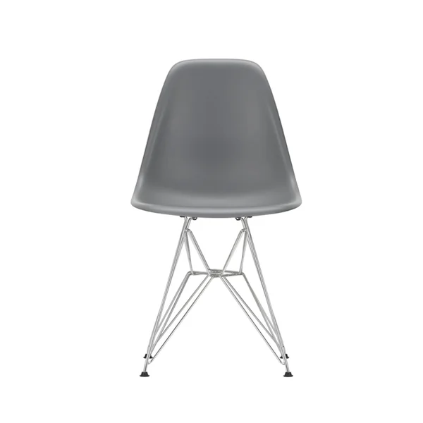 Chaise EAMES PLASTIC CHAIR DSR Pieds Tour Eiffel Gris granit RE VITRA