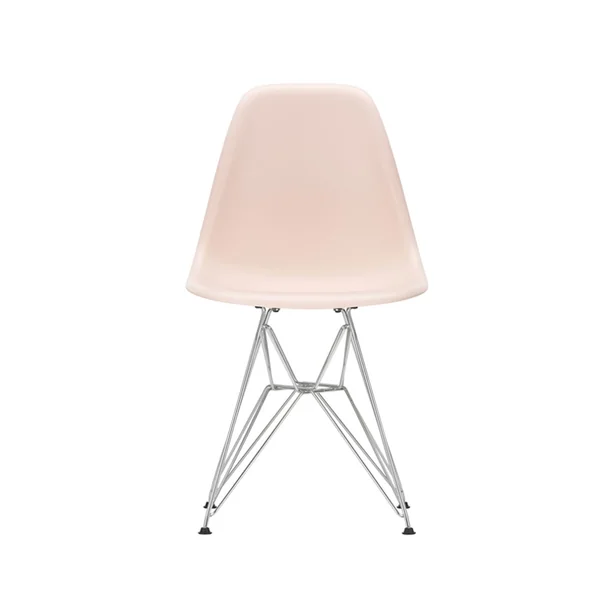 Chaise EAMES PLASTIC CHAIR DSR Pieds Tour Eiffel Rose tendre RE VITRA