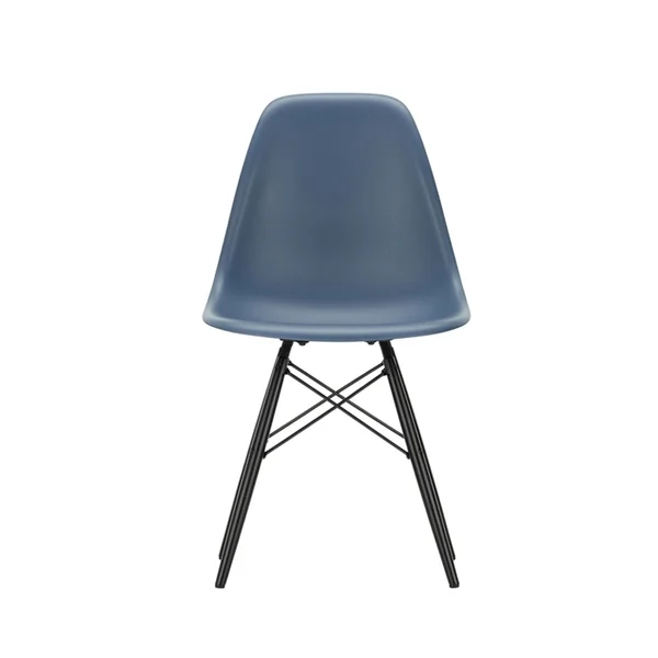 Chaise EAMES PLASTIC CHAIR DSW érable noir Bleu de mer RE VITRA
