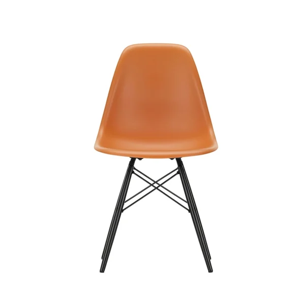 Chaise EAMES PLASTIC CHAIR DSW érable noir Orange rouille RE VITRA