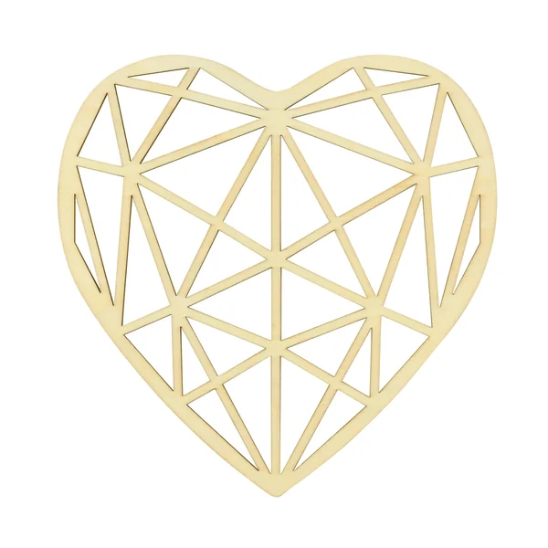 COEUR DECO ORIGAMI. EN BOIS. 20 X 20 X 0.25CM