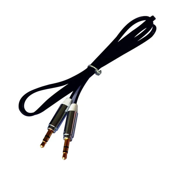Cordon audio FPE Jack 3.5mm stéréo mâle/mâle - 0.75m - Noir
