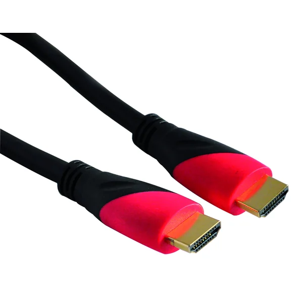 Cordon audio/vidéo FPE HDMI 1.4 mâle/mâle rouge et noir