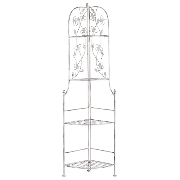 Corner Shelving Unit BIELLA Metal 35 cm 35 cm White