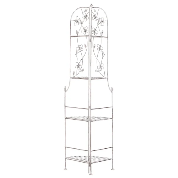 Corner Shelving Unit BIELLA Metal 35 cm 35 cm White