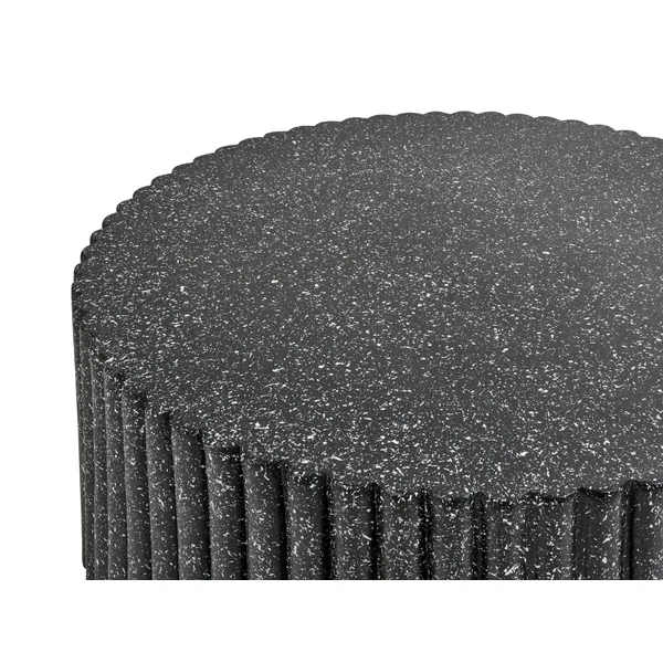 Couchtisch POZZA II 106 cm 106 cm Terrazzo Optik Terrazzo Schwarz