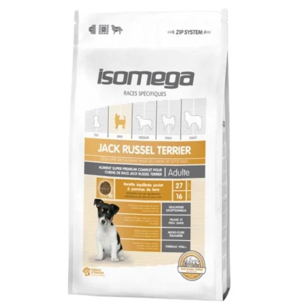 Croquette pour chien adulte Jack Russel Terrier au poulet Isomega - 1,5 kg