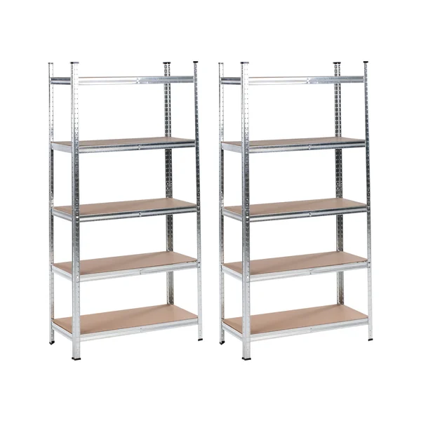 Ensemble de 2 étagères de garage XITTA Métal 75 cm 30 cm Argenté