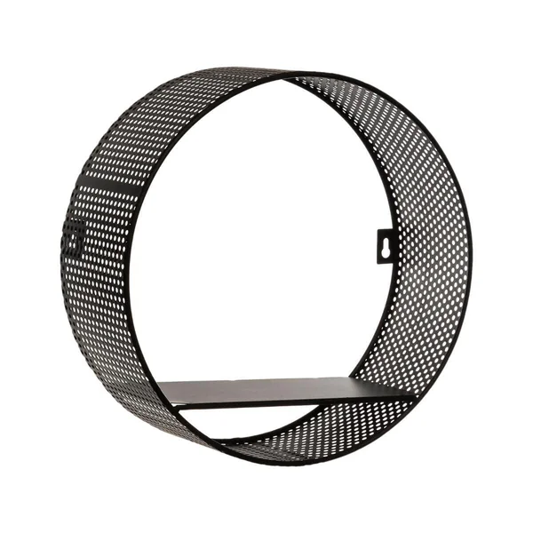 ETAGERE MURALE METAL PERFOREE ROND D.25X25X10CM