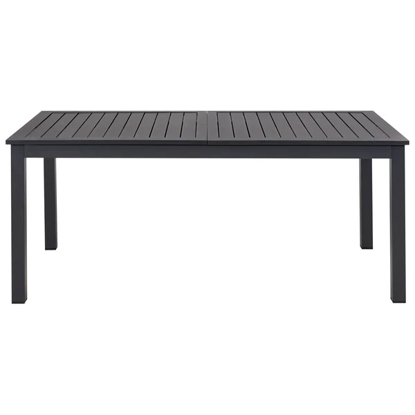 Extending Garden Dining Table SKALOMA 180/240 cm 90 cm Metal Dark Grey
