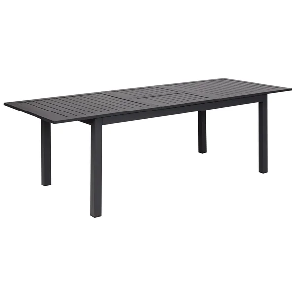 Extending Garden Dining Table SKALOMA 180/240 cm 90 cm Metal Dark Grey