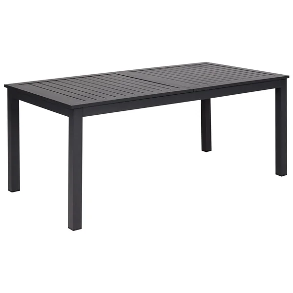 Extending Garden Dining Table SKALOMA 180/240 cm 90 cm Metal Dark Grey