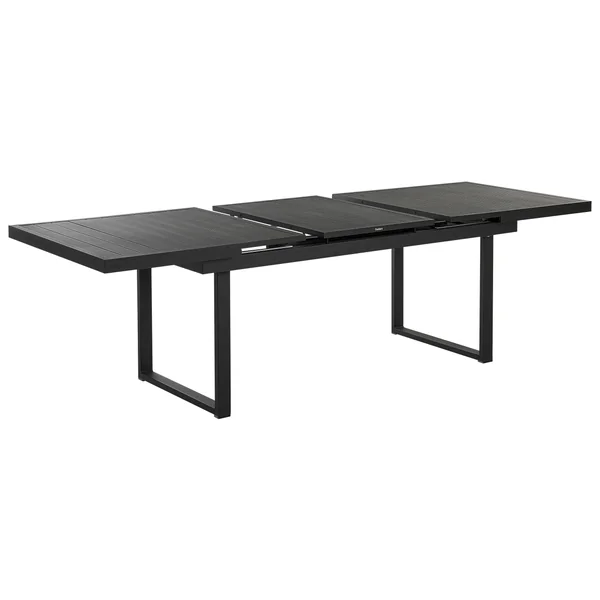 Extending Garden Dining Table VALCANETTO 180/240 cm 90 cm Metal Black