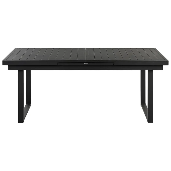 Extending Garden Dining Table VALCANETTO 180/240 cm 90 cm Metal Black