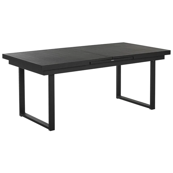 Extending Garden Dining Table VALCANETTO 180/240 cm 90 cm Metal Black