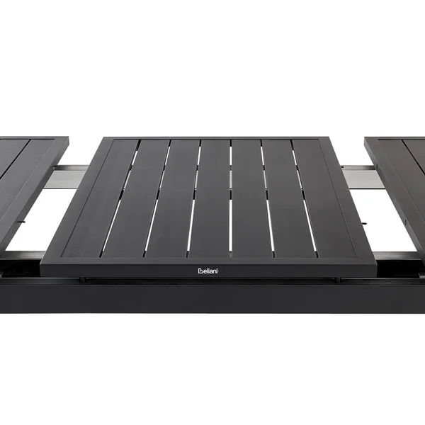 Extending Garden Dining Table VALCANETTO 180/240 cm 90 cm Metal Black