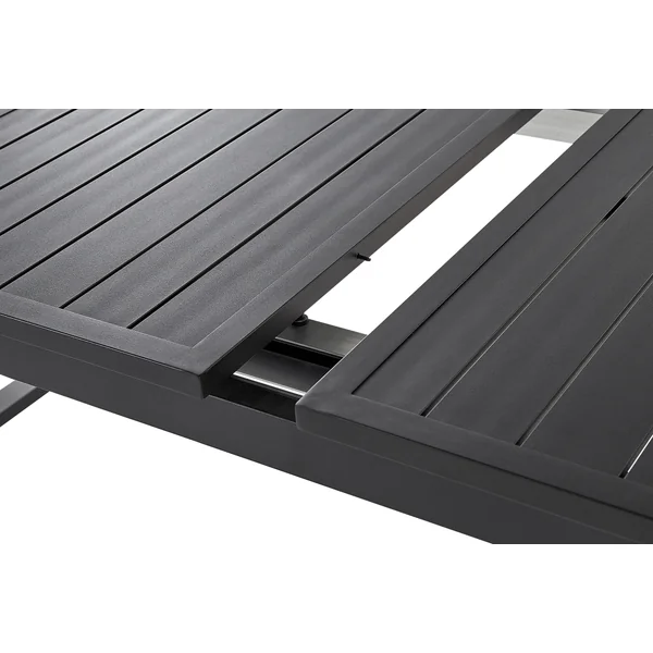 Extending Garden Dining Table VALCANETTO 180/240 cm 90 cm Metal Black
