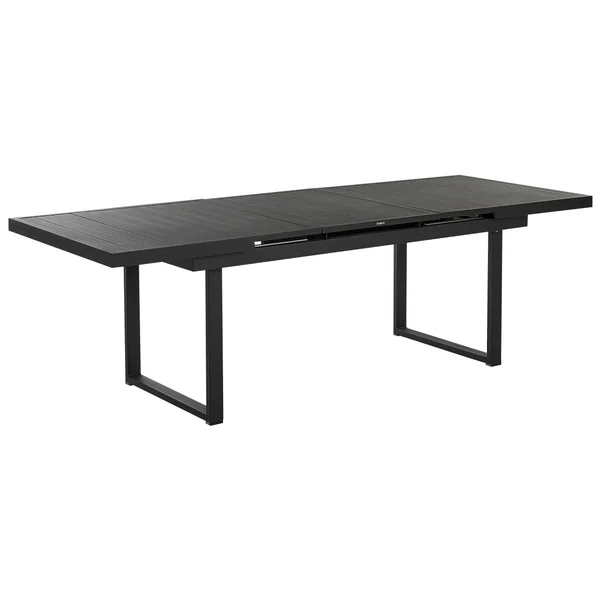 Extending Garden Dining Table VALCANETTO 180/240 cm 90 cm Metal Black