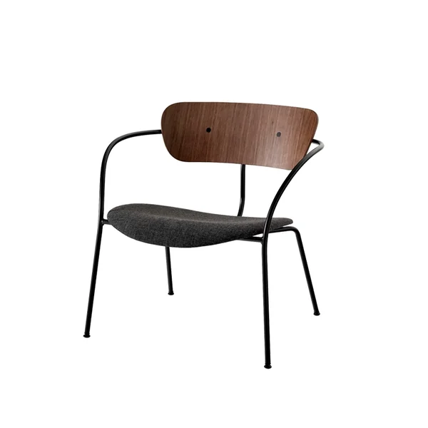 Fauteuil PAVILION AV6 Noyer, Canvas 174, détails Noir AND TRADITION