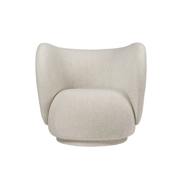 Fauteuil RICO Soft Bouclé Soft Bouclé Blanc cassé mélange FERM LIVING