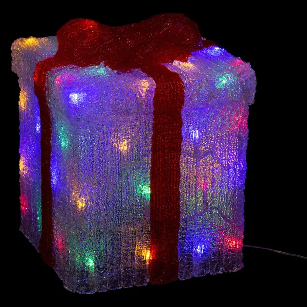 FORME ACRYLIQUE EXTERIEUR CADEAU 50LEDS H.47CM MULTICOLORE