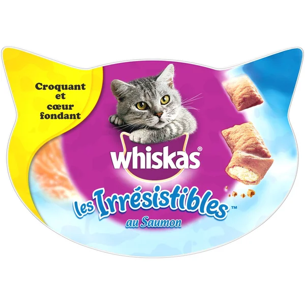 Friandise pour chat les Irrésistibles au saumon 60g WHISKAS