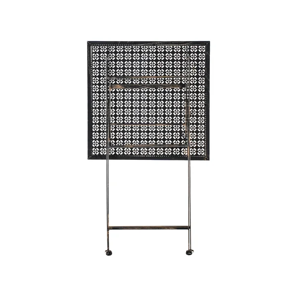 Garden Bar Table BORMIO 60 cm 60 cm Metal Black