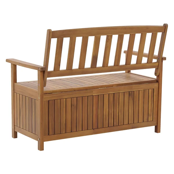 Garden Bench SOVANA 120 cm with Storage Acacia Wood Brown