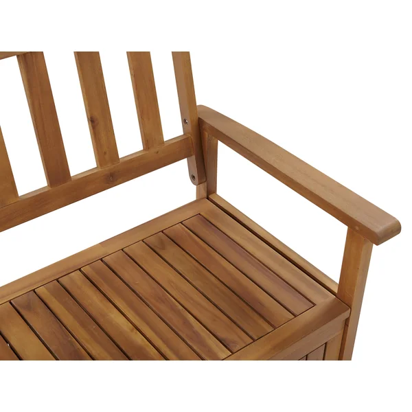Garden Bench SOVANA 120 cm with Storage Acacia Wood Brown
