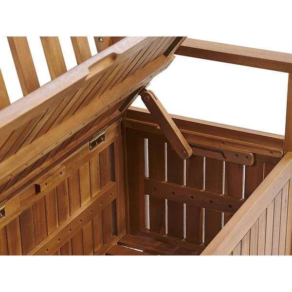 Garden Bench SOVANA 120 cm with Storage Acacia Wood Brown