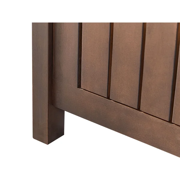Garden Bench SOVANA 120 cm with Storage Acacia Wood Dark Brown
