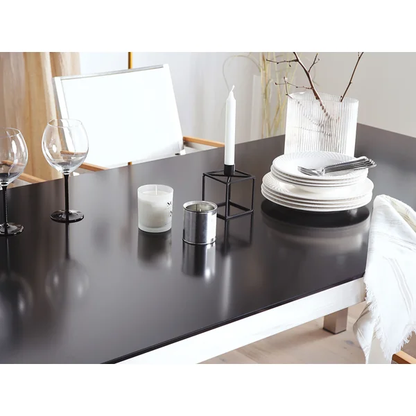 Garden Dining Table GROSSETO 180 cm 90 cm Polished Granite Black