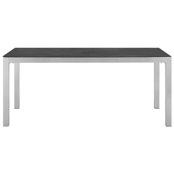 Garden Dining Table GROSSETO 180 cm 90 cm Polished Granite Black