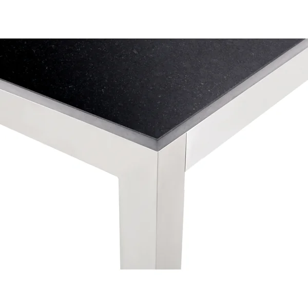Garden Dining Table GROSSETO 180 cm 90 cm Polished Granite Black
