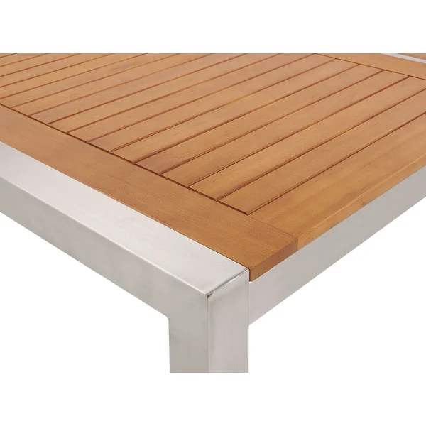 Garden Dining Table GROSSETO 220 cm 100 cm Eucalyptus Wood Brown